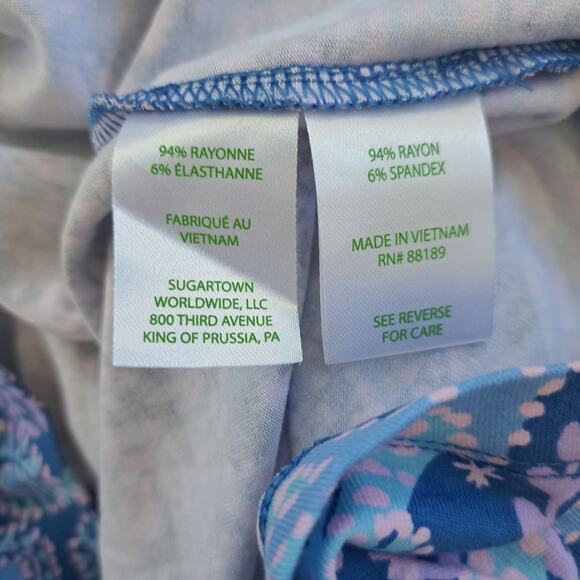 LILLY PULITZER Minka Skirted Romper Mini Dress Small Barton Blue Star Gazing - Picture 9 of 9